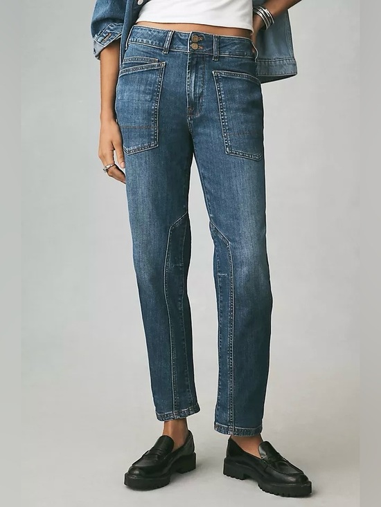 Pilcro Denim - Pilcro The Wanderer Petite Mid-Rise Relaxed Jeans